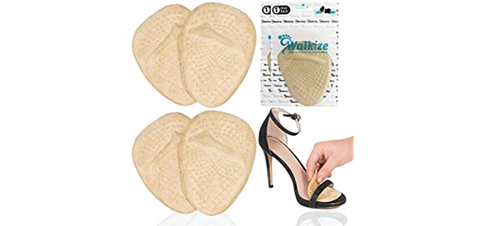Walkize Unisex Metatarsal Pads - Gel Pad Ball of Foot Cushions
