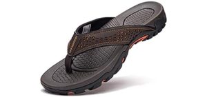 Gubarun Men's Sport - Flip Flop Sandals with Orthopedic Footbed