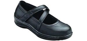 Orthofeet Women's Celina - Wide Width Flat Feet Work Shoes