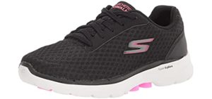 Skechers Women's Go Walk 6 - Slip On Heel Spur Walking Shoe