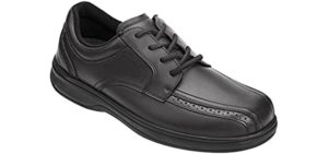 Orthofeet Men's Gramercy - Theraputic Extra Wide Lightweight Dress Shoes