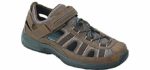 Orthofeet Men's Clearwater - Fisherman's Sandals for Flat Feet