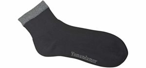 Yomandamor Men's Bamboo - Diabetic Crew Socks