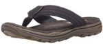 Skechers Men's Evented Rosen - Flat Feet Flip Flop sandals