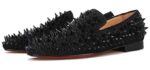 FERUCCI Men's Black Spikes - Formal Loafers with Spikes