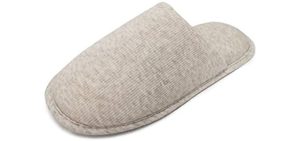 Ofoot Men's Cotton - Warm Clog Slippers for High Arches