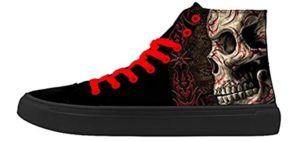 First Dance Men's Printed - Rainbow Painted High Top Canvas Sneakers