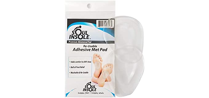 Soul Insole Premium Metatarsal Pad, Self-Sticking and Re-Usable