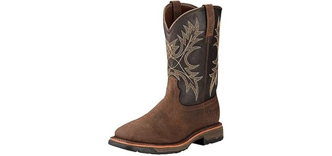 ARIAT mens Workhog Wide Square Toe Waterproof Work Boot