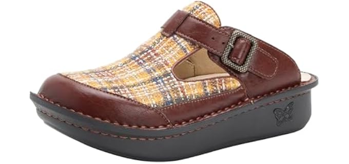 Alegria Women's Classic Timberloom Leather Clog 7-7.5 Wide Width US