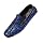 Amali Monty Men's Loafers - Slip-On Metallic Splatter Driving Shoes -