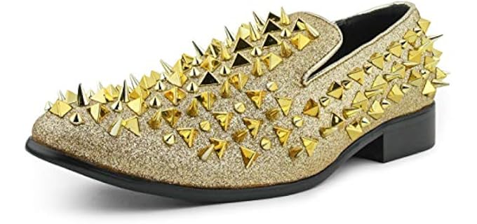 Bolano x Amali Mesa Men's Loafers Slip On Shoes – Formal Dress Shoes f