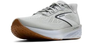 Brooks Men’s Launch 12 Neutral Running Shoe - Black/Grey/White - 10 Me