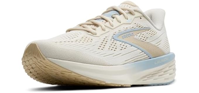 Brooks Women’s Launch 12 Neutral Running Shoe - Coconut/Sand/Skyway -
