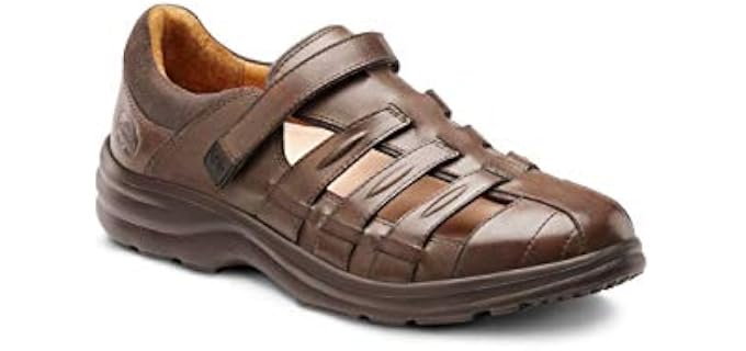Dr. Comfort Women's Breeze Diabetic Fisherman Style Sandal: Coffee 9 M