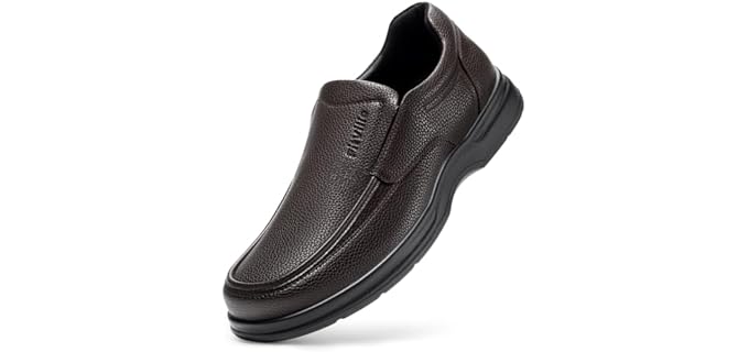 FitVille Men's Extra Wide Slip-on Loafers Lightweight Classic Business