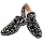 Justar Men's Black Leather Loafers Slippers with Gold Spikes Dress Sho