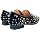 Justar Men's Black Leather Loafers Slippers with Gold Spikes Dress Sho