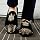 Meijiana Mens Velvet Black Loafers Dress Shoes with Metal Embellishmen