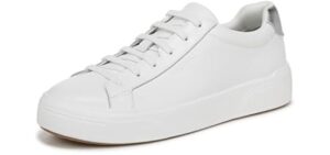 Vionic Womens Colbie White/Silver Leather 7.5 Wide