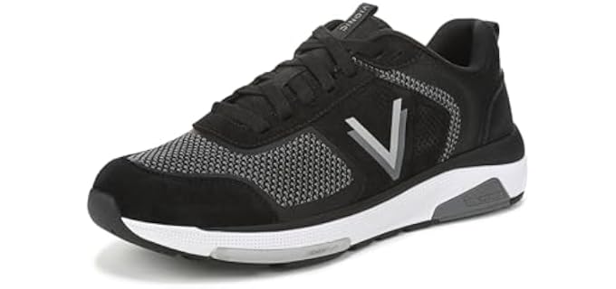 Vionic Men's Walk Strider Knit Sneaker Dark Olive Knit/Suede 12 M