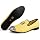 XQWFH Mens Leather Loafers Spiked Dress Shoes with Gold Buckle Penny S