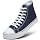 ZGR Mens High Top Canvas Sneakers Lace Up Classic Walking Shoes Navy U