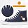 ZGR Mens High Top Canvas Sneakers Lace Up Classic Walking Shoes Navy U